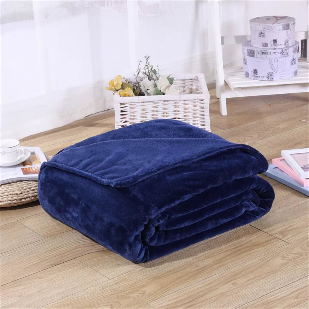 Throw blanket on sofa