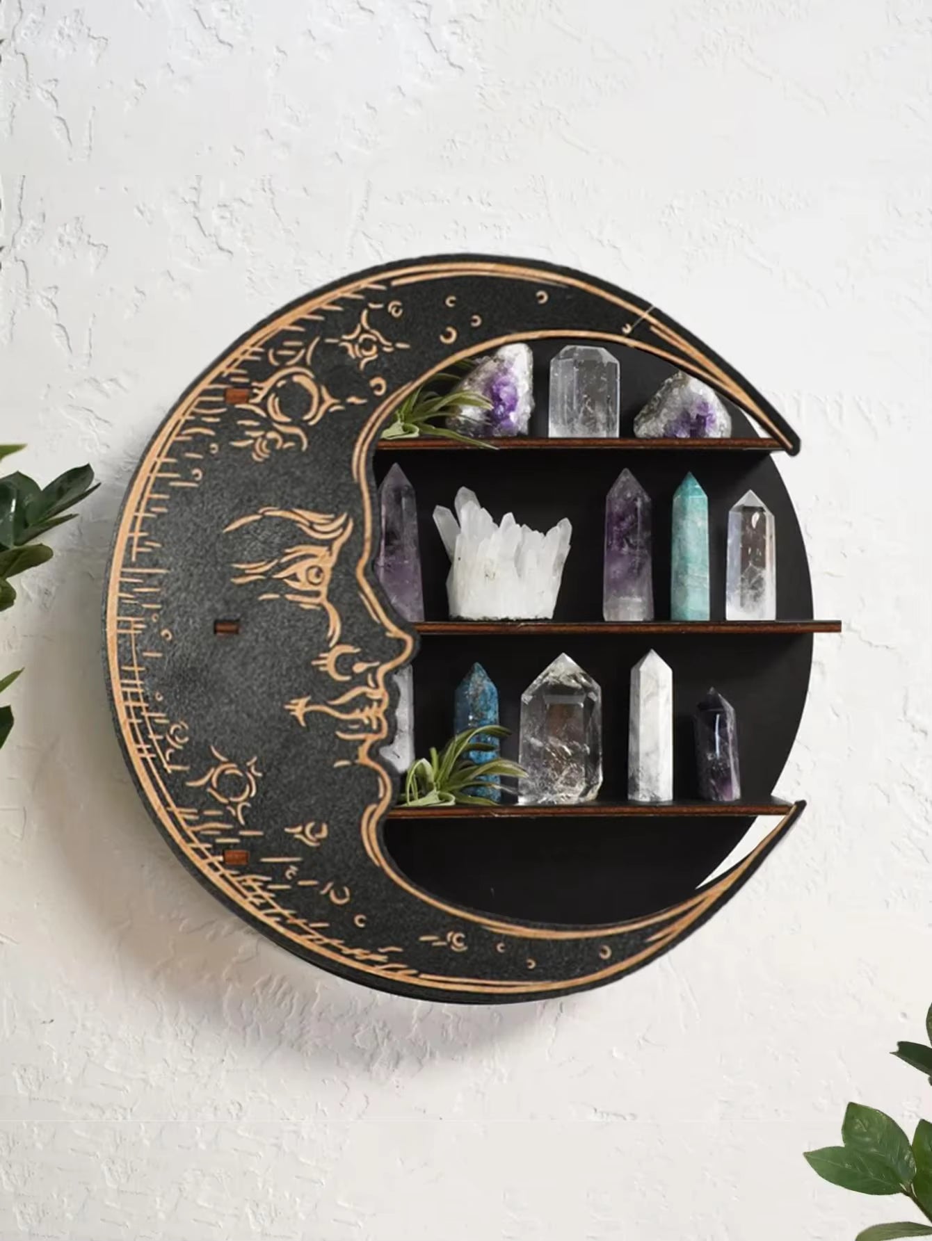 Floating shelf with decor items