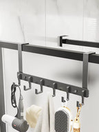 Over door hooks in use