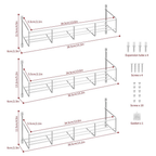 Dimensions diagram of the spice rack
