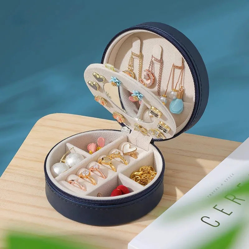 Velvet jewelry box open