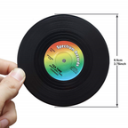 Retro Vinyl Record Coaster Set – 6 Piece Coffee Table Decor