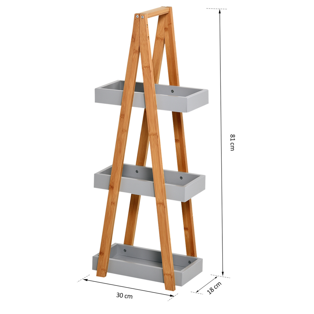 kleankin 3 Tier A-Frame Bathroom Shower Caddy Storage Unit