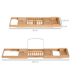 Extendable Bathtub Caddy Tray – Wine & Book Holder