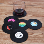 Retro Vinyl Record Coaster Set – 6 Piece Coffee Table Decor
