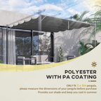 Pergola Shade Cover for 3 x 3m Pergola, Replacement Canopy Fabric Only, Grey