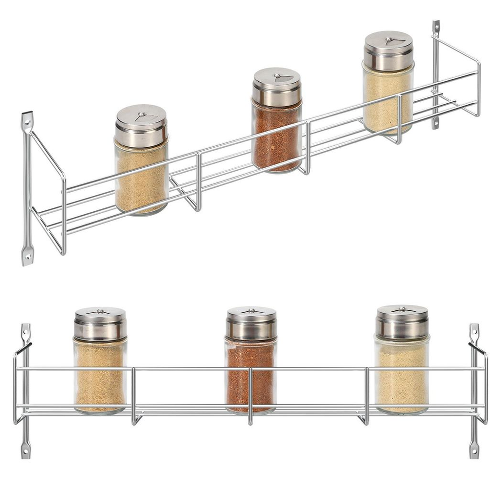 Vinsani 5 Tier Herb and Spice Rack mounted with jars