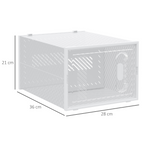 HOMCOM 8pcs Stackable Clear Plastic Shoe Storage Box