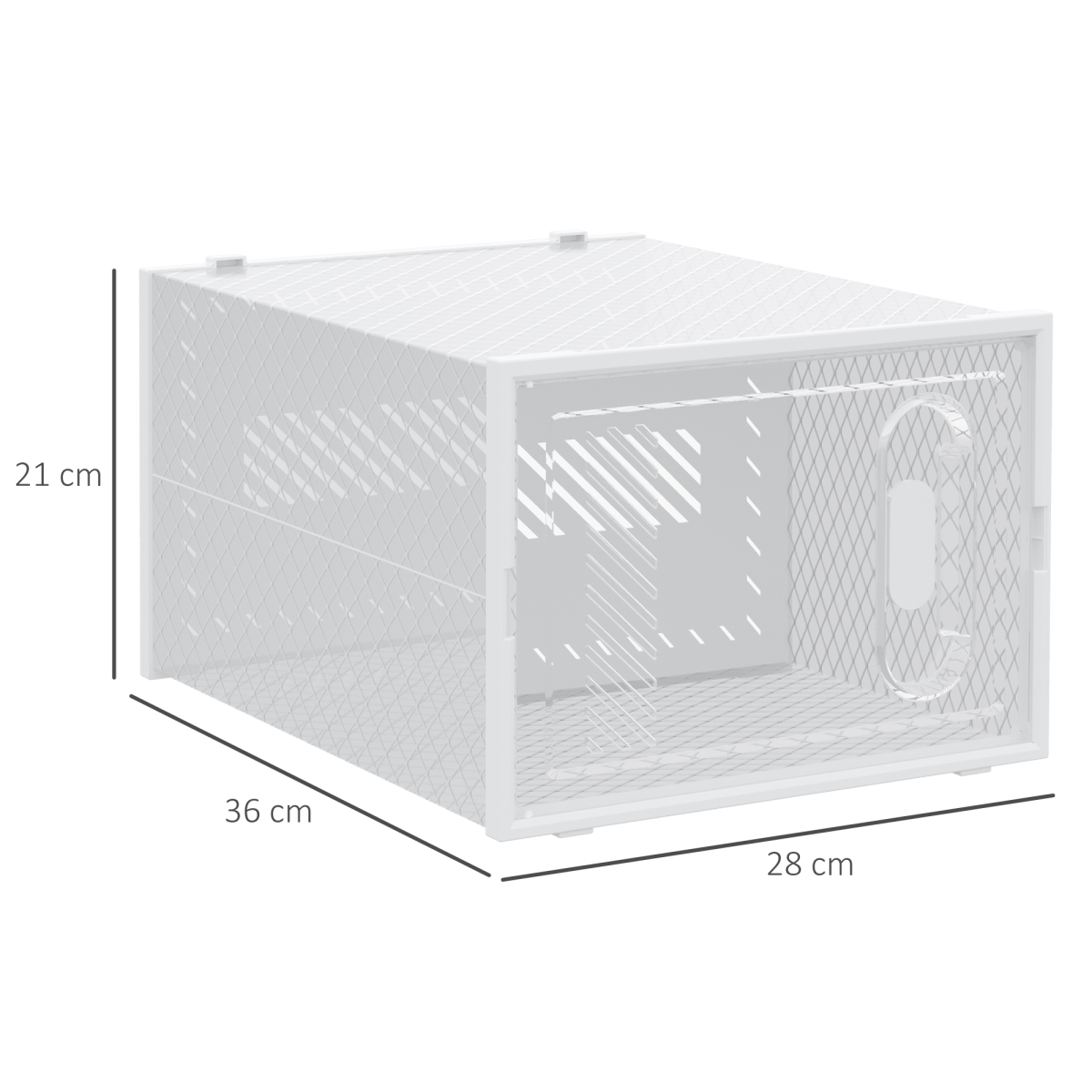 HOMCOM 8pcs Stackable Clear Plastic Shoe Storage Box