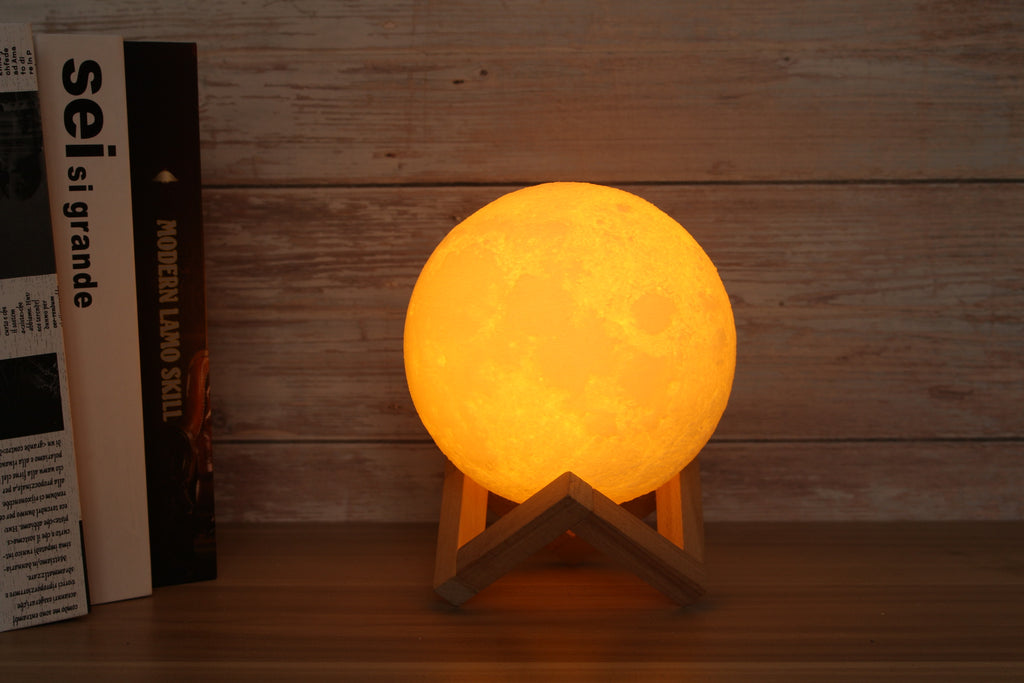 Moon Lamp with stand glowing