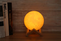 Moon Lamp with stand glowing