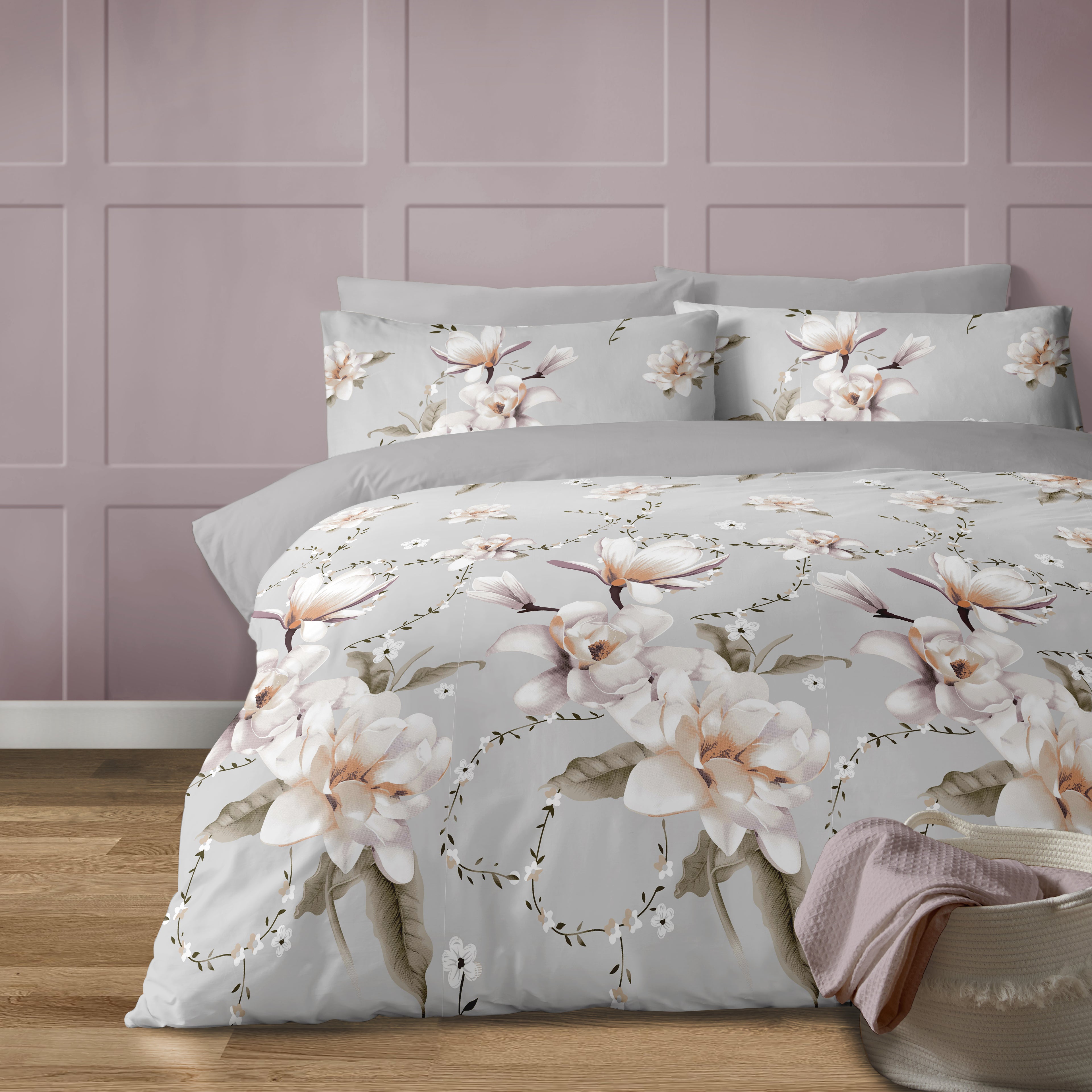 Anemone Grey Duvet Cover Set