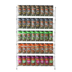 Vinsani 5 Tier Herb and Spice Rack fitted in kitchen cupboard, in use