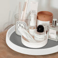 Vinsani Round Turntable Organizer holding bottles and jars