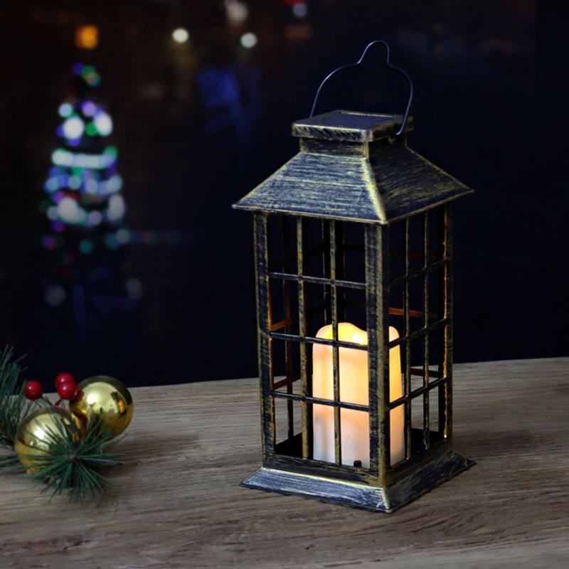 Solar lantern in garden