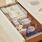 Makeup organizer box with lid