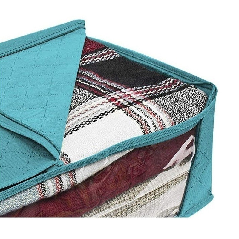 Folding Fabric Storage Box – Quilt & Clothing Organiser