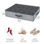Under bed shoe organizer detail