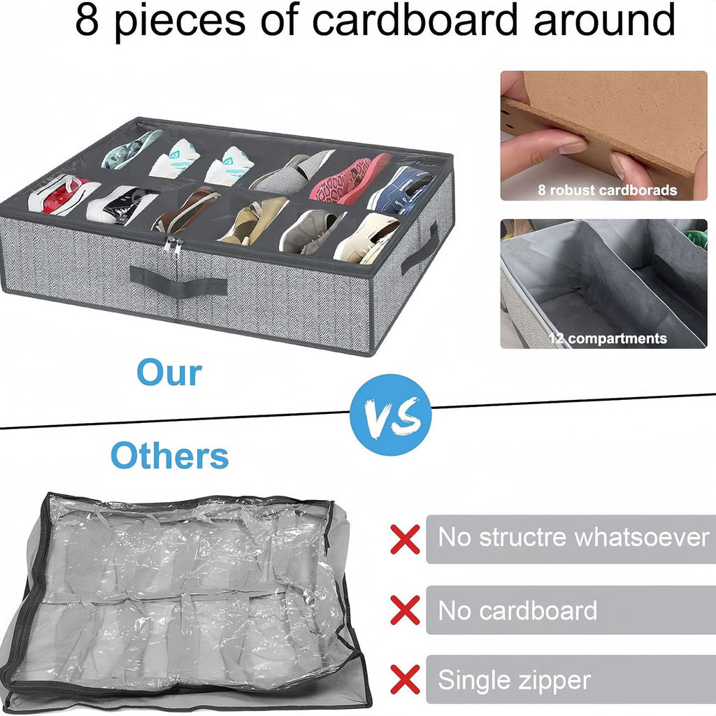 Under Bed Shoe Storage compartments