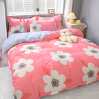 Duvet cover set on bed
