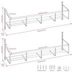Dimensions diagram of the spice rack organiser