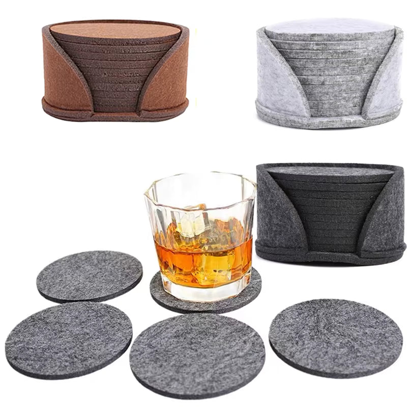 Round Felt Coaster Set